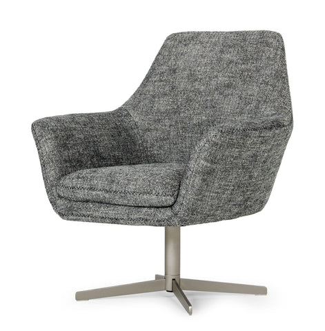 Divani Casa Elvin Modern Dark Grey Fabric Swivel Lounge Chair Model VGKKA-832-DKGRY-3