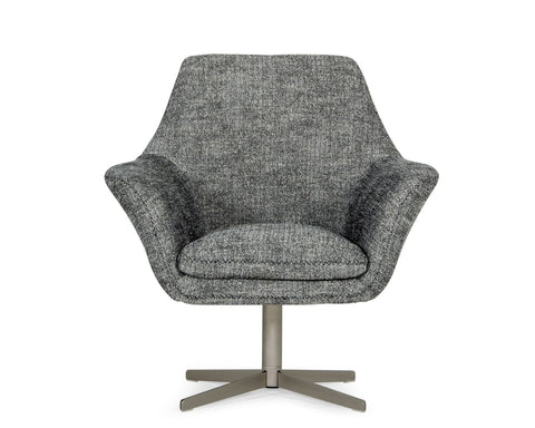 Divani Casa Elvin Modern Dark Grey Fabric Swivel Lounge Chair Model VGKKA-832-DKGRY-3