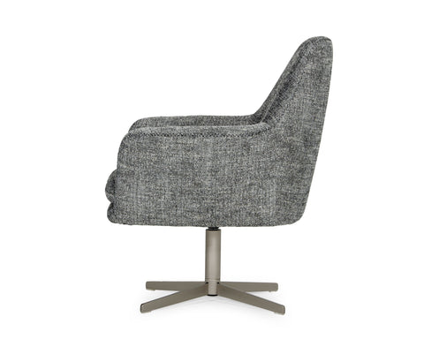 Divani Casa Elvin Modern Dark Grey Fabric Swivel Lounge Chair Model VGKKA-832-DKGRY-3