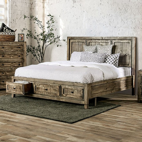 Oakridge Bed Model Em7074Br-E.King Bed By Furniture Of America 