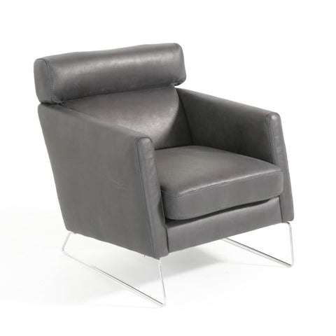 Lamod Italia Emory Modern Black Leather Chair Model VGNT-EMORY-BLK
