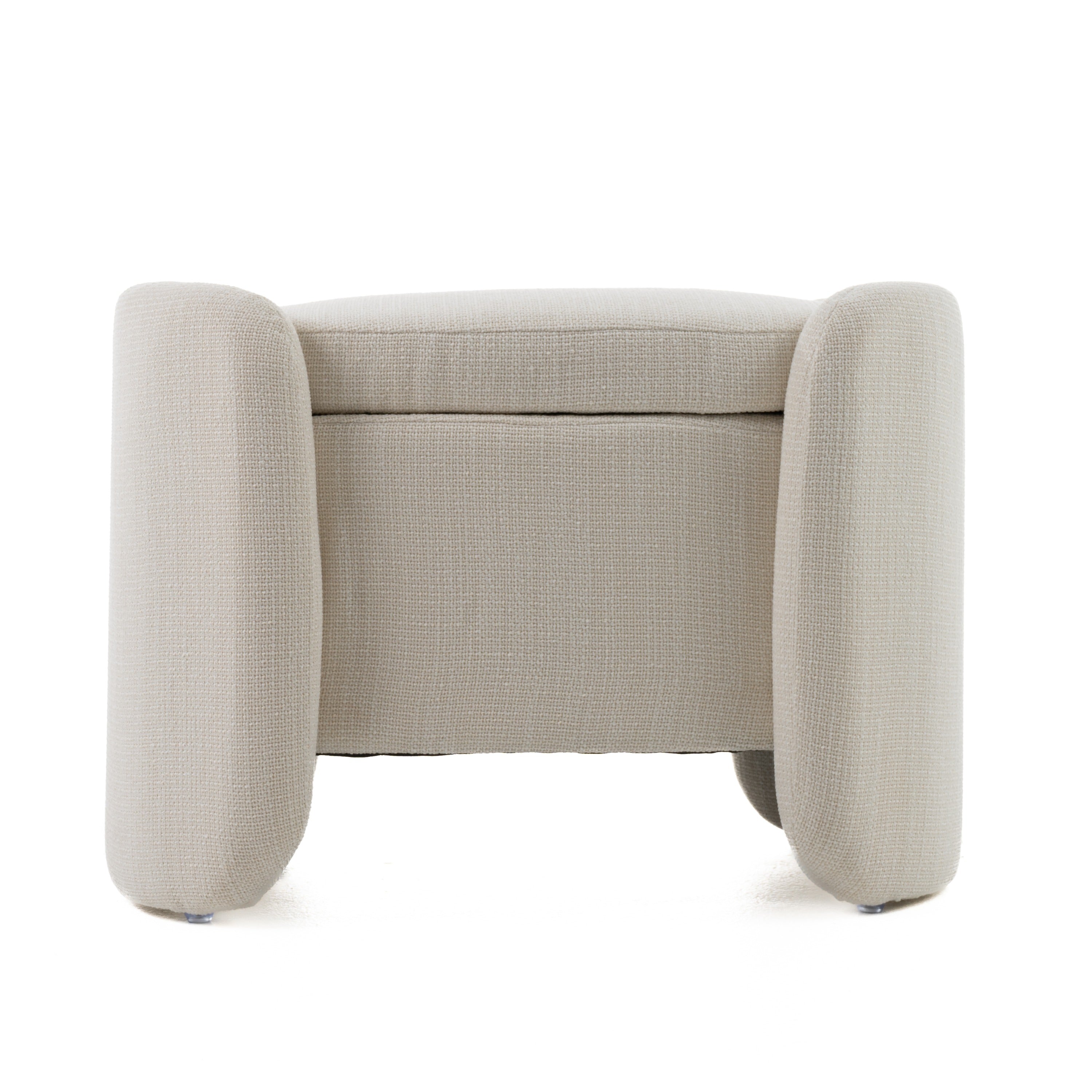 Modrest Erin Modern Cream Fabric Storage Ottoman Model VGRH-RHT-721-CRM