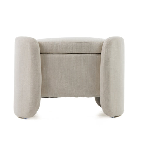 Modrest Erin Modern Cream Fabric Storage Ottoman Model VGRH-RHT-721-CRM
