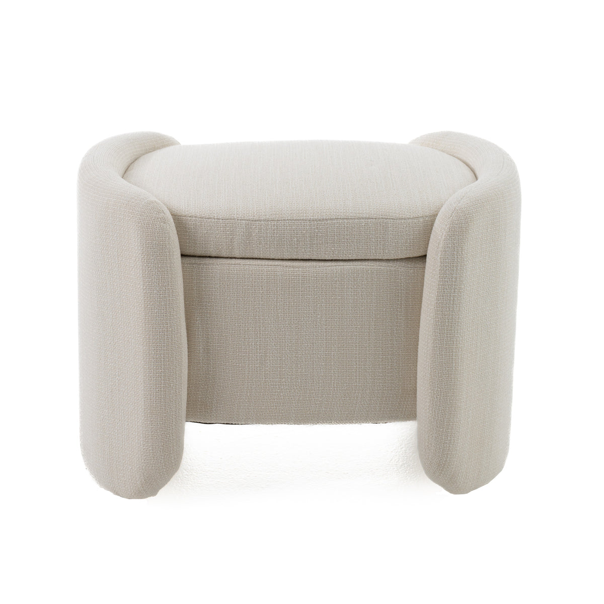 Modrest Erin Modern Cream Fabric Storage Ottoman Model VGRH-RHT-721-CRM