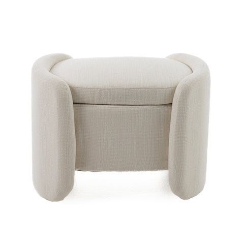 Modrest Erin Modern Cream Fabric Storage Ottoman Model VGRH-RHT-721-CRM