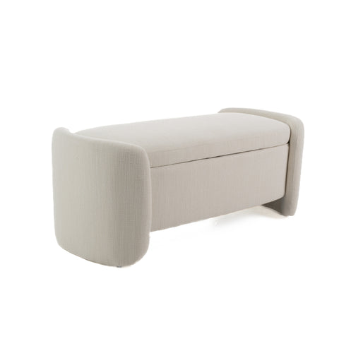 Modrest Erin Modern Cream Fabric Storage Ottoman Bench Model VGRH-RHT-722-CRM