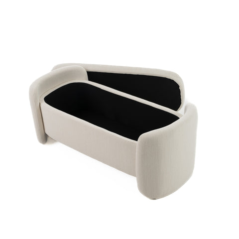 Modrest Erin Modern Cream Fabric Storage Ottoman Bench Model VGRH-RHT-722-CRM