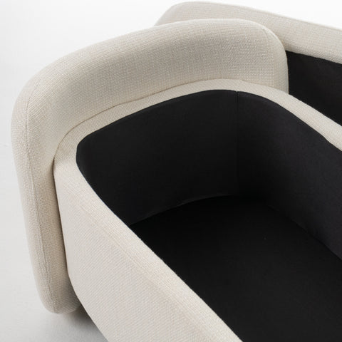 Modrest Erin Modern Cream Fabric Storage Ottoman Bench Model VGRH-RHT-722-CRM