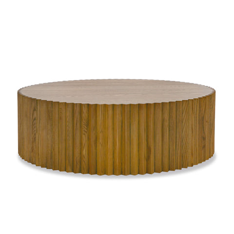 Modrest Espana Modern Walnut Round Coffee Table Model VGGMCT-1611V-CT