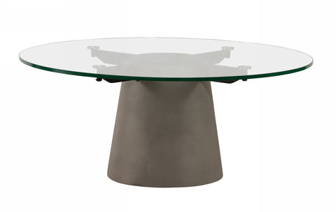 Nova Domus Essex Contemporary Concrete, Metal And Glass Coffee Table Model VGLBVIG-CF90
