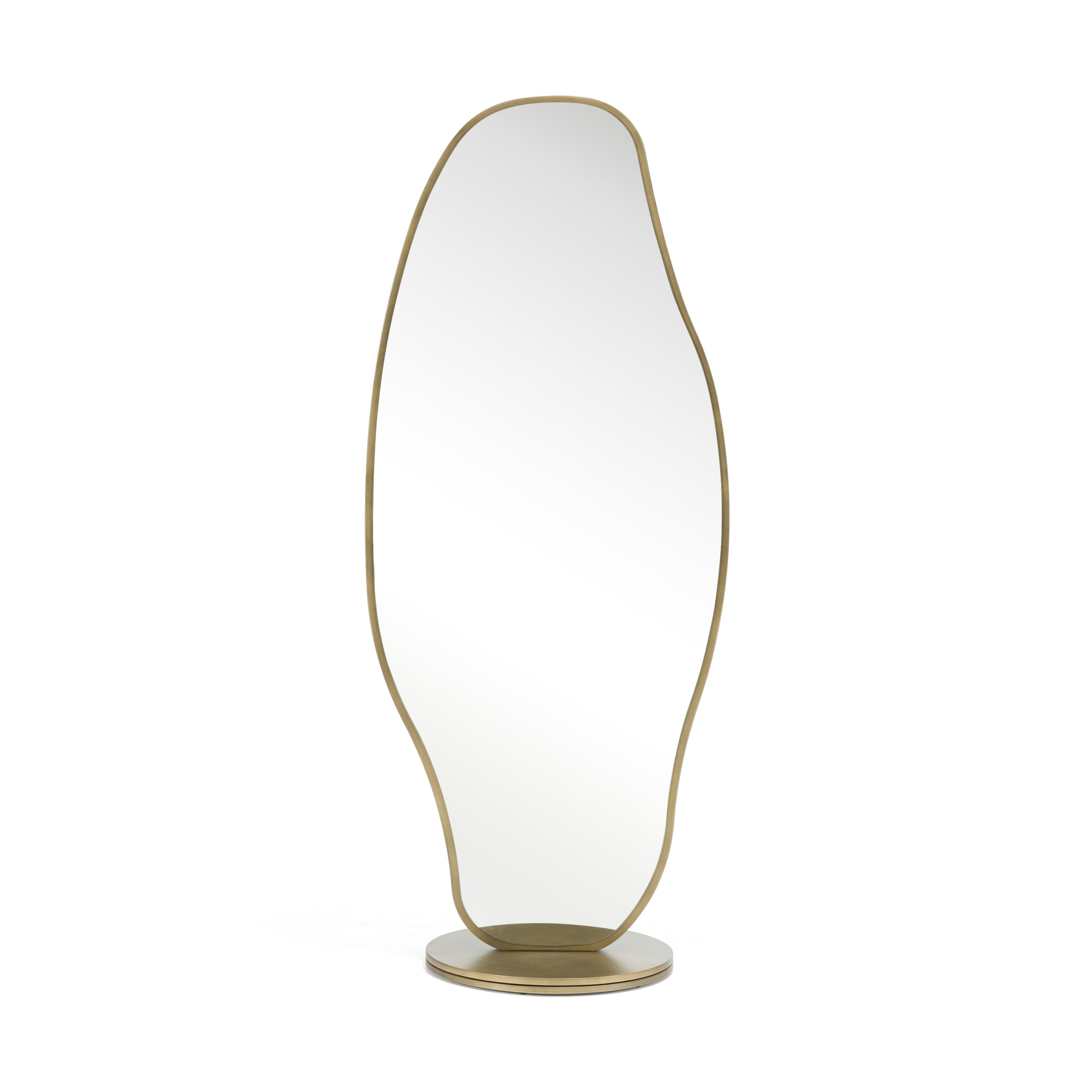 Modrest Esteem Modern Antique Brass Freestanding Mirror Model VGFA-SA549
