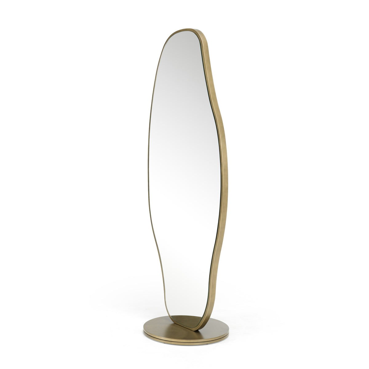 Modrest Esteem Modern Antique Brass Freestanding Mirror Model VGFA-SA549