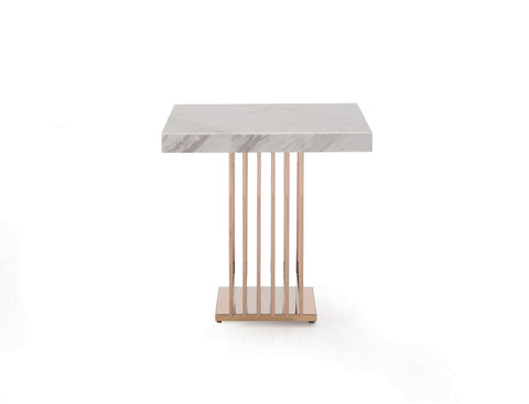Modrest Kingsley Modern Marble & Rosegold End Table Model VGVCET8933