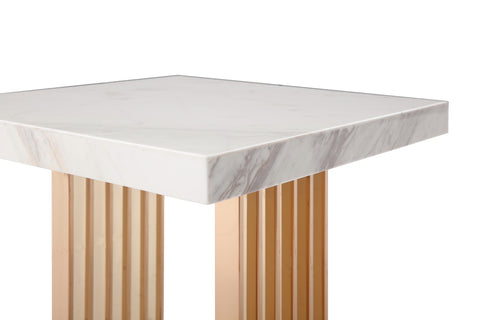 Modrest Kingsley Modern Marble & Rosegold End Table Model VGVCET8933