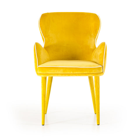 Modrest Tigard Modern Yellow Fabric Dining Chair By VIG Furniture