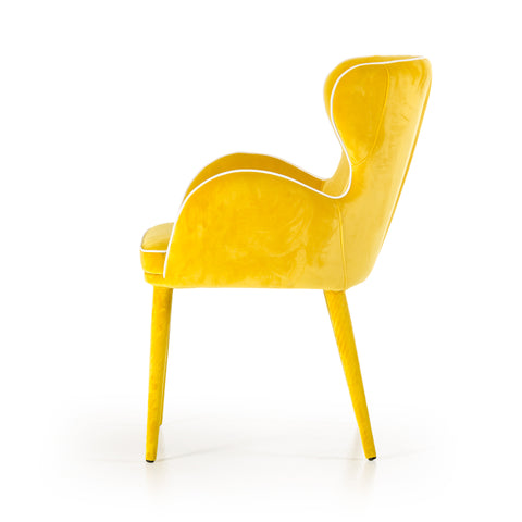 Modrest Tigard Modern Yellow Fabric Dining Chair By VIG Furniture