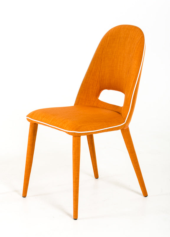 Eugene Modern Orange Fabric Dining Chair (Set of 2) By VIG Furniture