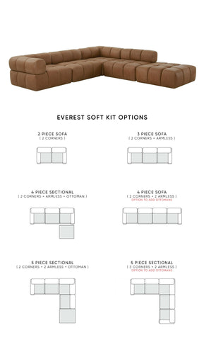 Divani Casa Everest Modern Brown Leather Modular Sectional Sofa Model VGOD-ZW-23118-MOD