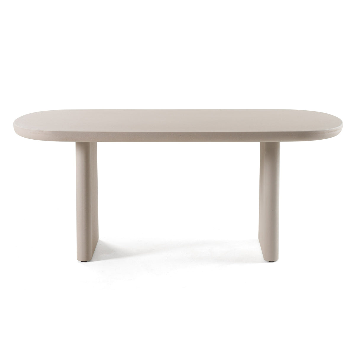 Modrest Evermore Modern Grey Faux Cement Oval Dining Table Model VGGM-1752-GRY