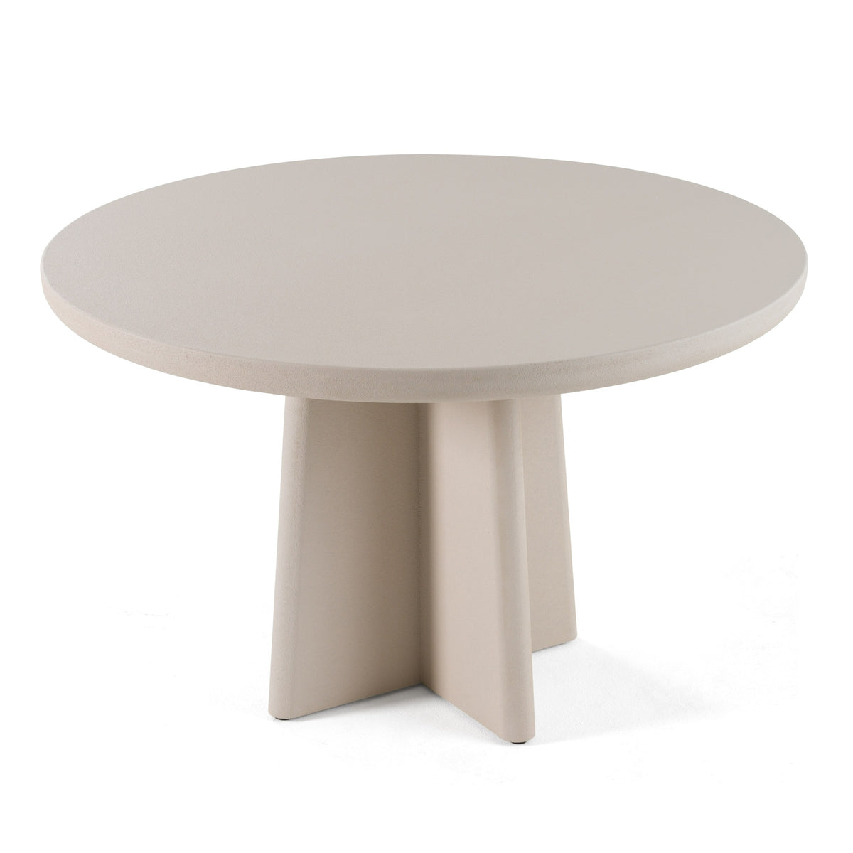 Modrest Evermore Modern Grey Faux Cement Round Dining Table Model VGGM-DT1752A
