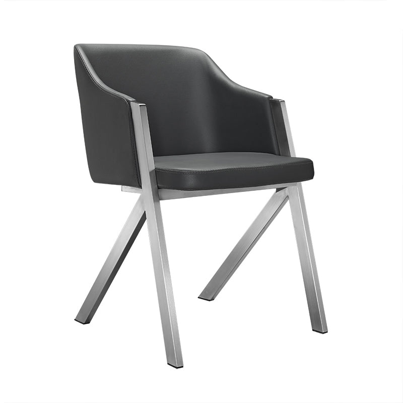 Darcy Modern Grey Leatherette Dining Chair (Set of 2) By VIG Furniture