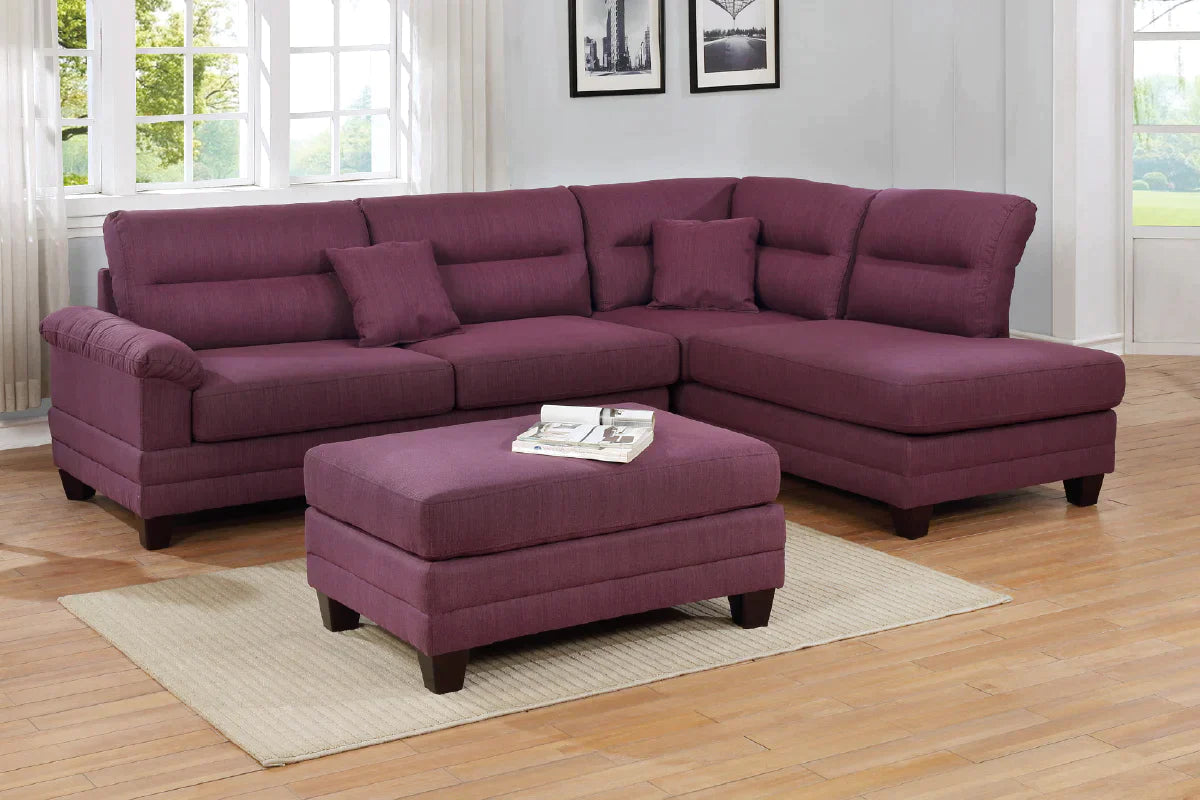 3 Piece Sectional Set Model F6587 By Poundex Furniture