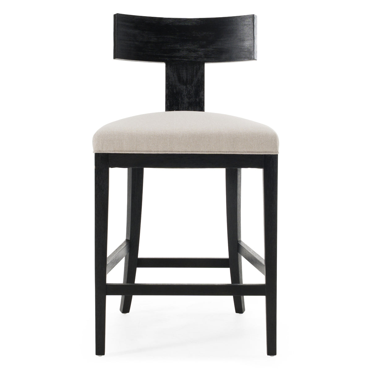 Modrest Fabien Mid Century Modern Beige Linen & Black Walnut Counter Chair Model VGRH-RHS-CZHT01-BLK