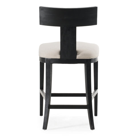 Modrest Fabien Mid Century Modern Beige Linen & Black Walnut Counter Chair Model VGRH-RHS-CZHT01-BLK