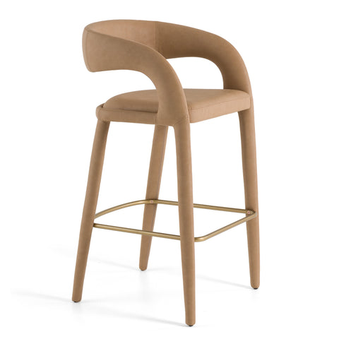 Modrest Faerron Modern Tan Leatherette Bar Chair Model VGEU-MC-7182BC-B-TAN