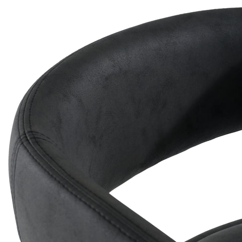 Modrest Faerron Modern Black Leatherette Bar Chair Model VGEU-MC-7182BC-B-BLK