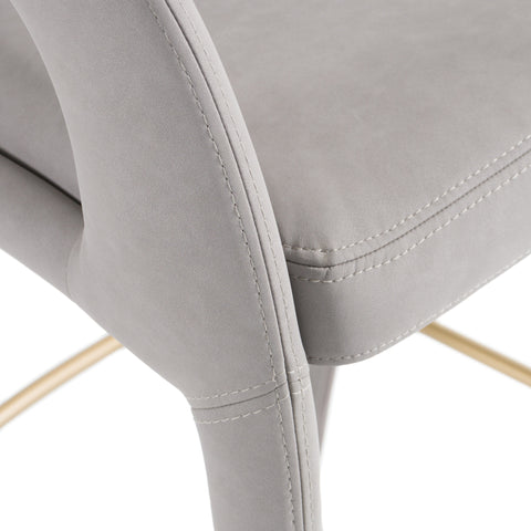 Modrest Faerron Modern Grey Leatherette Bar Chair Model VGEU-MC-7182BC-B-GRY