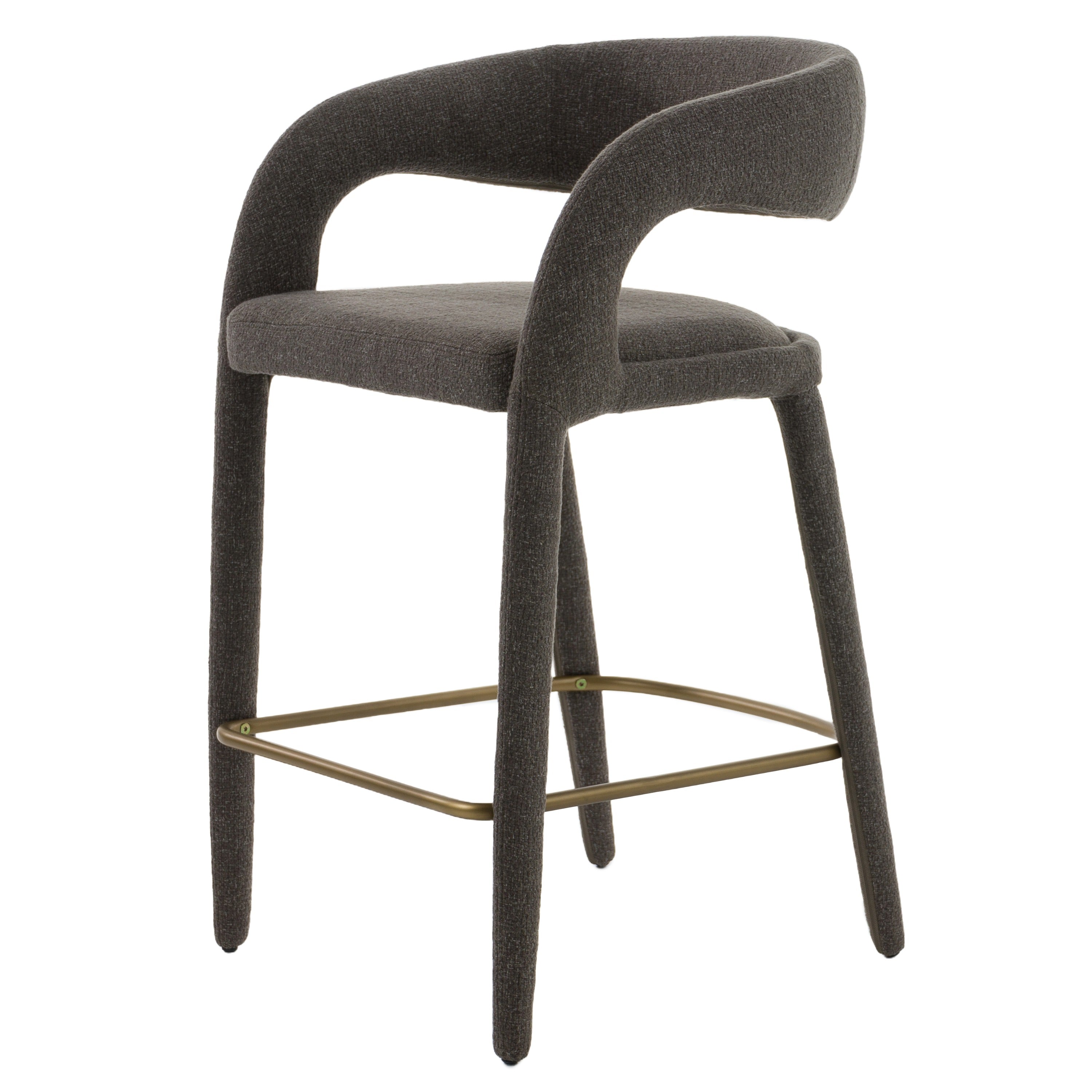 Modrest Faerron Modern Grey Fabric Counter Chair Model VGEU-MC-7182BC-DGRY