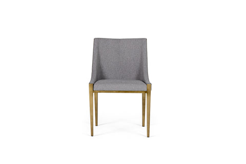 Modrest Fairview Modern Grey & Brass Dining Chair By VIG Furniture