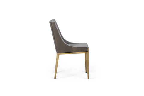 Modrest Fairview Modern Grey & Brass Dining Chair By VIG Furniture