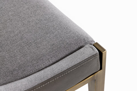 Modrest Fairview Modern Grey & Brass Dining Chair By VIG Furniture