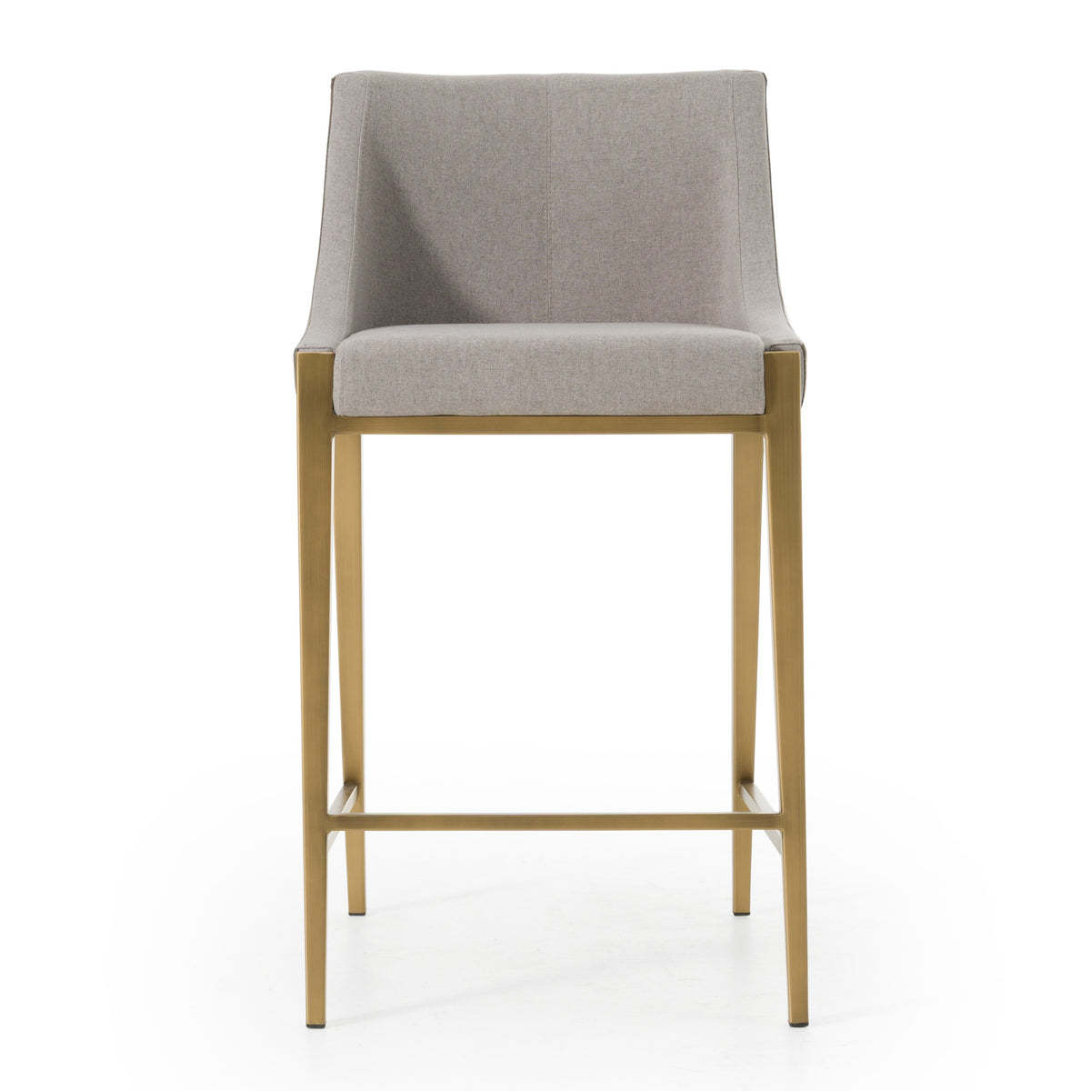 Modrest Fairview Contemporary Grey & Brass Counter Stool Model VGGA-6947CH-C-GRY-CS