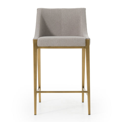 Modrest Fairview Contemporary Grey & Brass Counter Stool Model VGGA-6947CH-C-GRY-CS