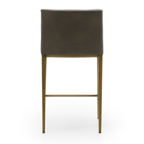 Modrest Fairview Contemporary Grey & Brass Counter Stool Model VGGA-6947CH-C-GRY-CS
