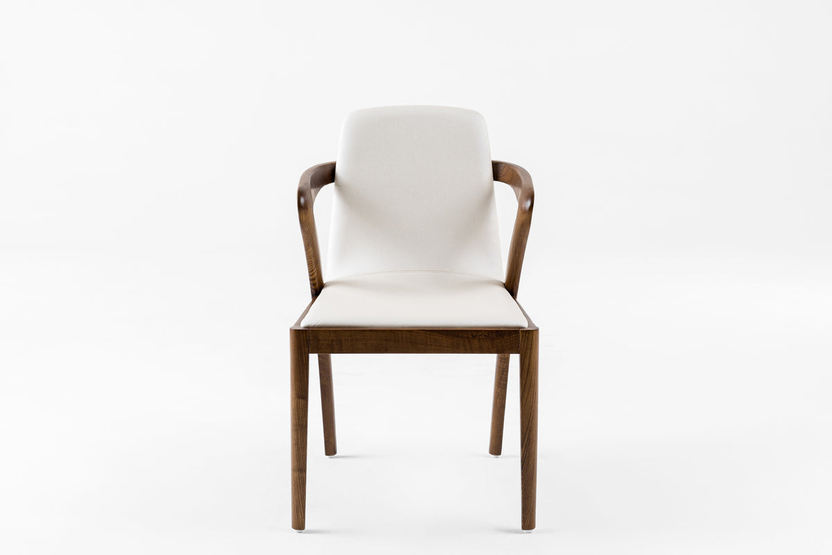 Modrest Falcon Modern Walnut and Cream Dining Chair By VIG Furniture