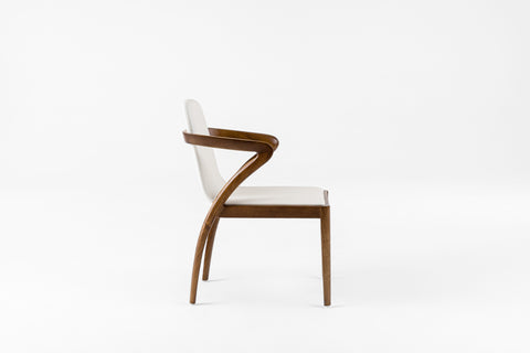 Modrest Falcon Modern Walnut and Cream Dining Chair By VIG Furniture