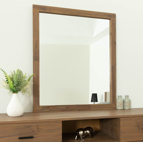 Nova Domus Fantasia Contemporary Walnut Mirror Model VGWDHL-W04-MIR-LTWLT