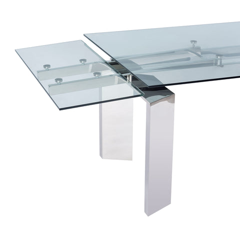 Modrest Viking Modern Extendable Glass Dining Table Model VGYFDT8180S-DT