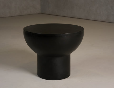 Modrest Fate Modern Black Concrete End Table Model VGGR-614055-BLK