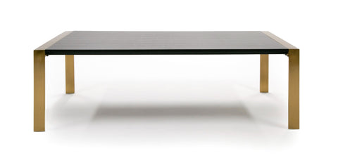 Modrest Fauna Modern Wenge And Brass Dining Table Model VGBB-BN-2T-WB-DT