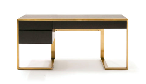 Modrest Modern Fauna Wenge and Brass Desk