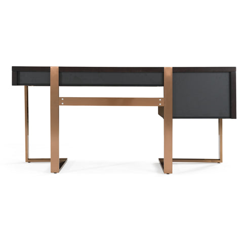Modrest Modern Fauna Wenge And Brass Desk Model VGBB-BN-2DK-DWB-DESK