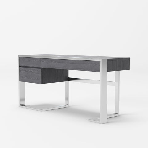 Modrest Fauna Modern Elm Grey & Stainless Steel Desk Model VGBBBN-2DK-GRY-DESK