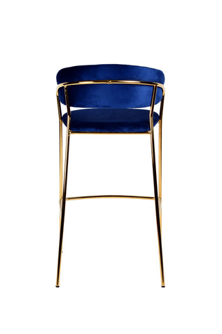 Modrest Brandy Modern Blue Fabric Bar Stool (Set Of 2) Model VGFH-FDC7052-BLU
