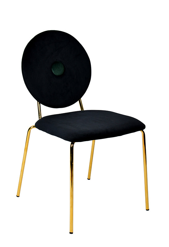 Modrest Justine Modern Black & Green Velvet Dining Chair Model VGFHFDC8045-BLKGRN
