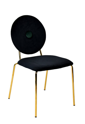 Modrest Justine Modern Black & Green Velvet Dining Chair Model VGFHFDC8045-BLKGRN